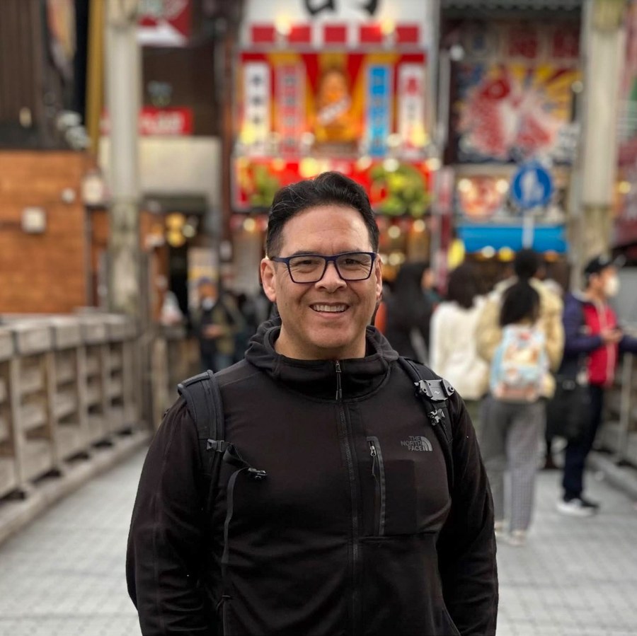 Portrait of Mario Christopher Fimbrez in Osaka, Japan