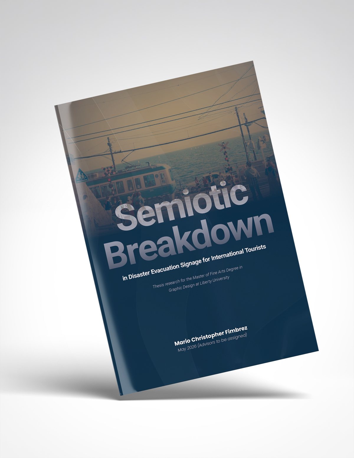 Mockup of the printed thesis document cover: Semiotic Breakdown